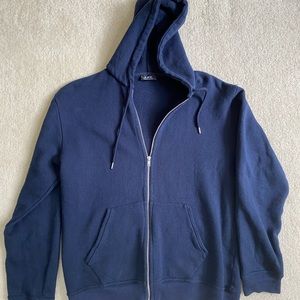 A.P.C. Rue Madame Paris Navy blue hoodie jacket